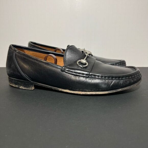 Mens ALLEN EDMONDS Verona II Black Leather Horse Bit Loafers / Size 10 Wide - Picture 1 of 8